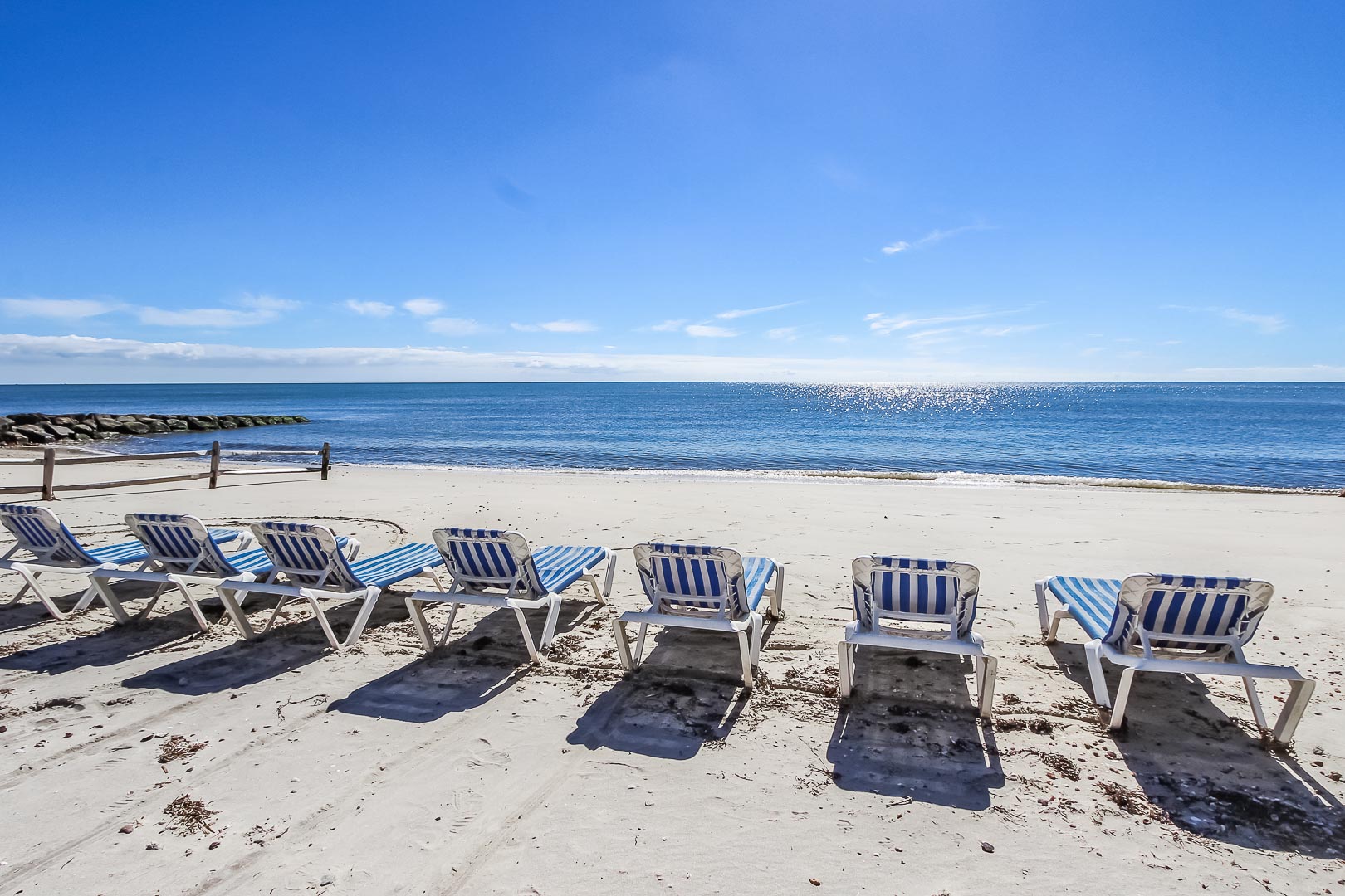 Beach lounging chairs for the family to enjoy at VRI's Seawinds II Resort in Massachusetts.
